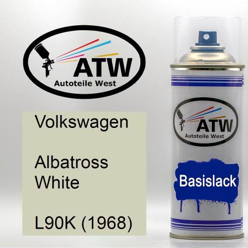 Volkswagen, Albatross White, L90K (1968): 400ml Sprühdose, von ATW Autoteile West.